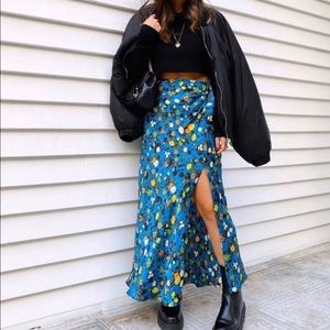 NWT Zara Satin Skirt